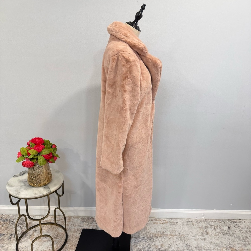 Juicy Couture Light Pink Faux Fur Long Teddy Trench Size Small - Reemoly - Picture 14 of 16